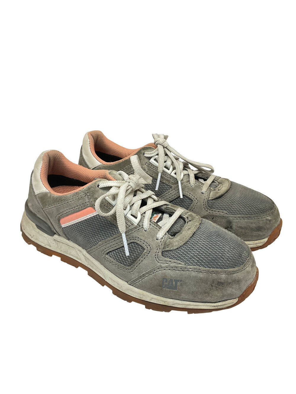 CATERPILLAR CAT Women's Woodward Steel Toe Steel Plate Work Shoes Grey 7.5M